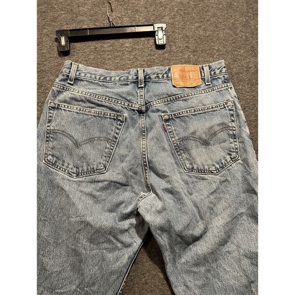 Vintage Levis Jeans Mens 38x30 White‎ Tab 505 Regular Fit Straight Leg 2000s - Picture 4 of 8